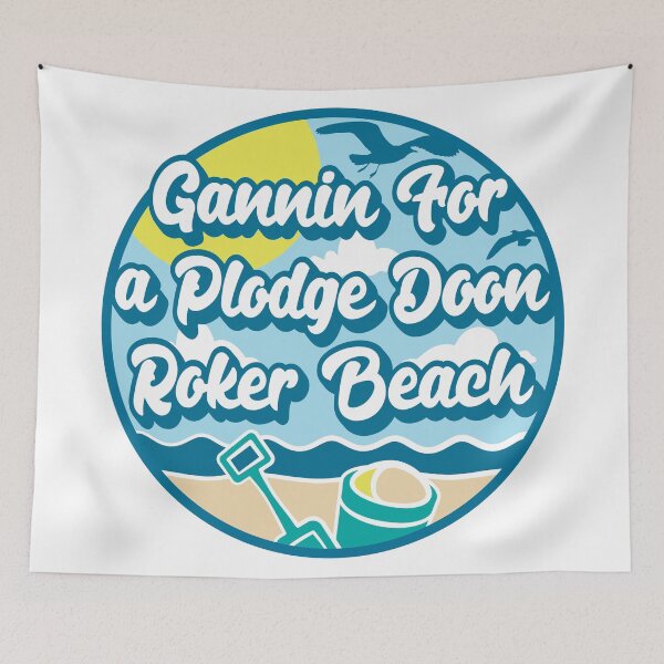 Item preview, Gannin for a plodge doon Roker Beach - Going for a paddle in the sea at Roker Beach designed and sold by robimerch.