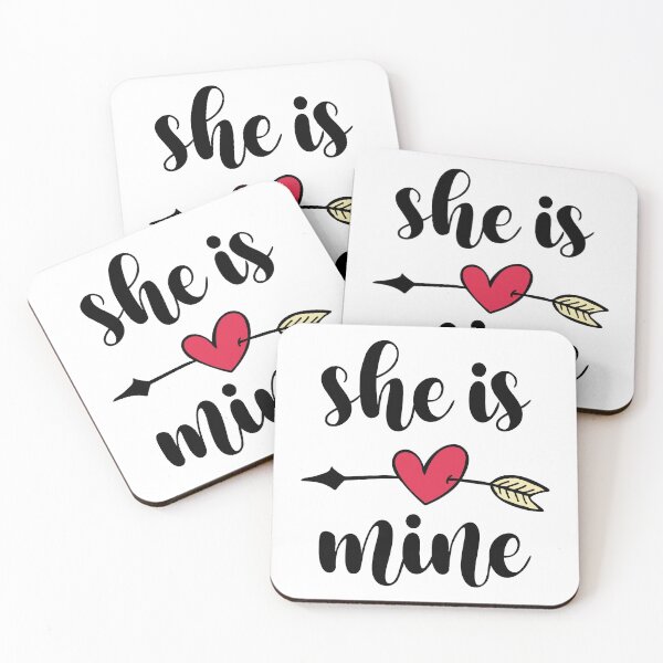 Item preview, She is Mine | Cute Matching Valentines Day Gift  designed and sold by arrowroses.