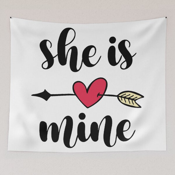 Item preview, She is Mine | Cute Matching Valentines Day Gift  designed and sold by arrowroses.