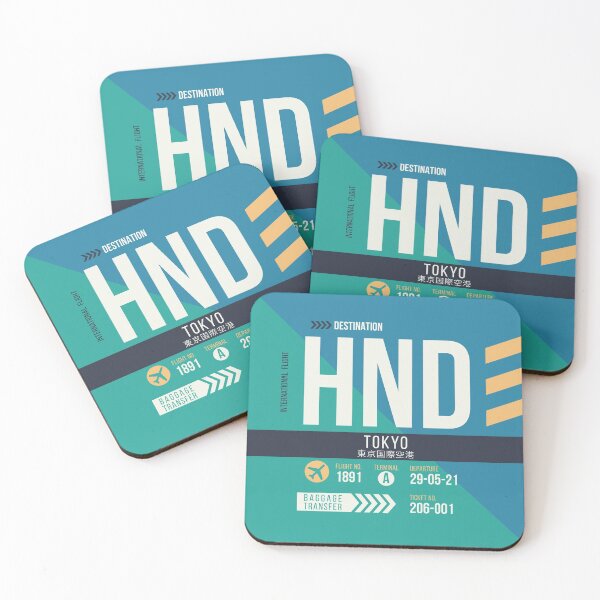 Item preview, Tokyo (HND) Airport Code Baggage Tag designed and sold by SLAG-Creative.