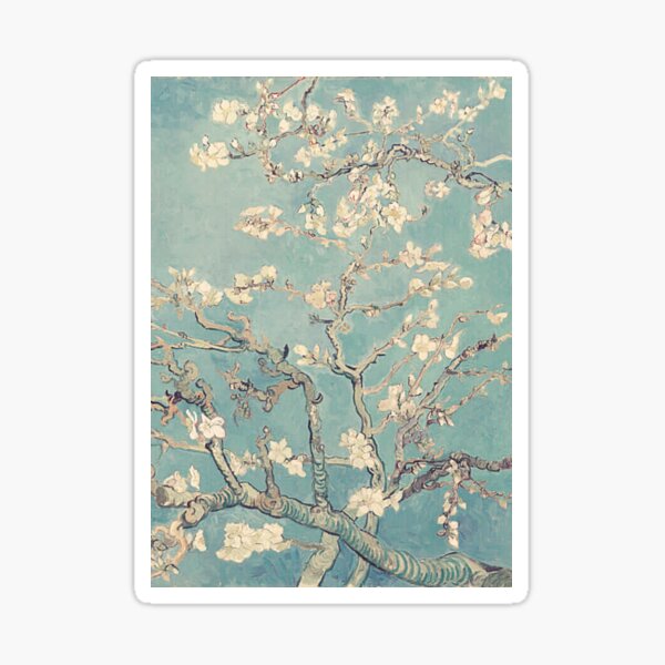 Cartel, cartel, dibujo | Flor de almendro Pegatina