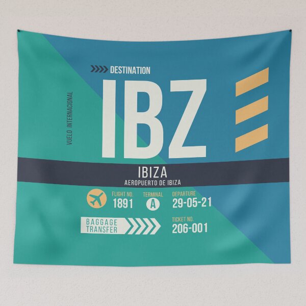 Item preview, Ibiza (IBZ) Airport Code Baggage Tag designed and sold by SLAG-Creative.