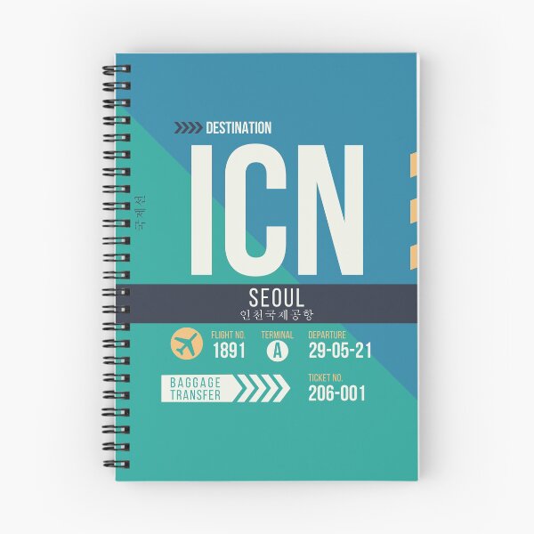 Item preview, Seoul (ICN) Airport Code Baggage Tag designed and sold by SLAG-Creative.