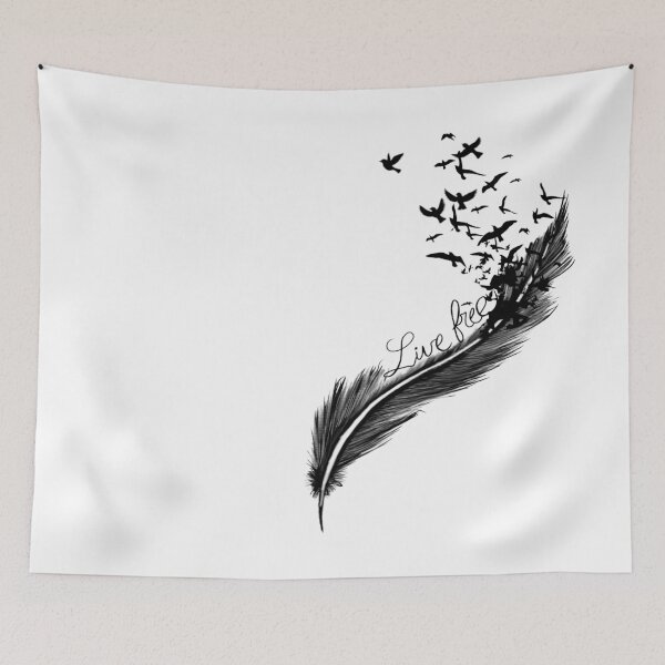 Item preview, Feather with birds designed and sold by attracdionz.