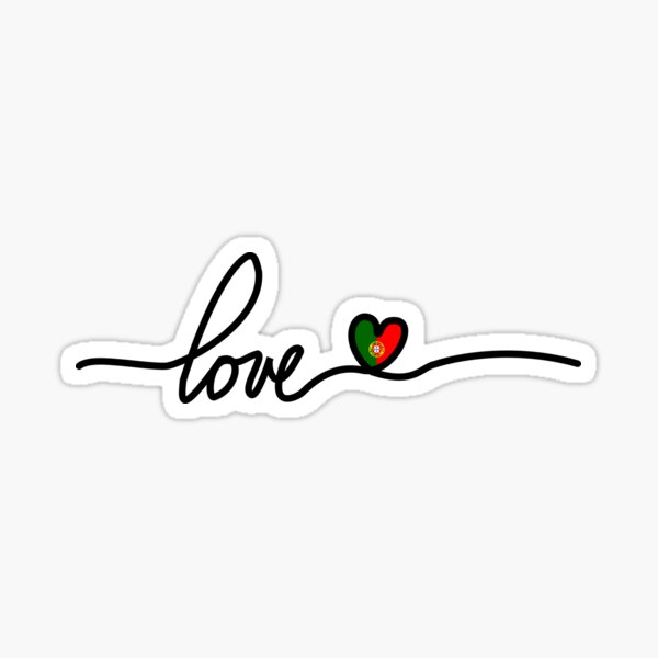 Portugal Love Flag Sticker