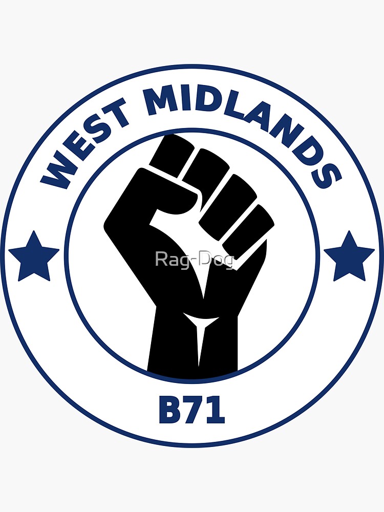 "West Bromwich Postcode Fist" Sticker for Sale by RagDog Redbubble