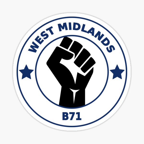 "West Bromwich Postcode Fist" Sticker for Sale by RagDog Redbubble