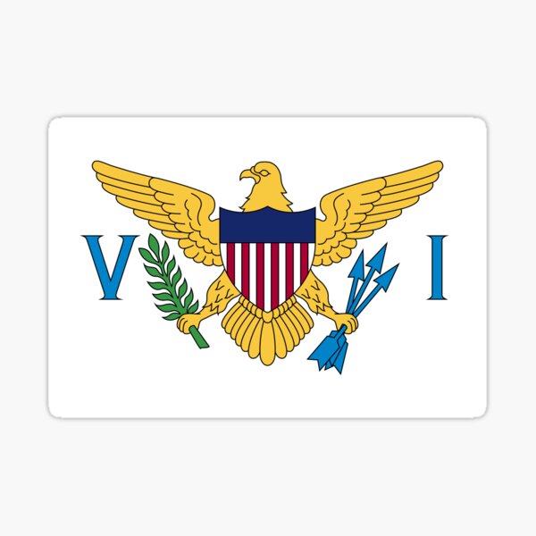 United States Virgin Islands Flag USVI Sticker