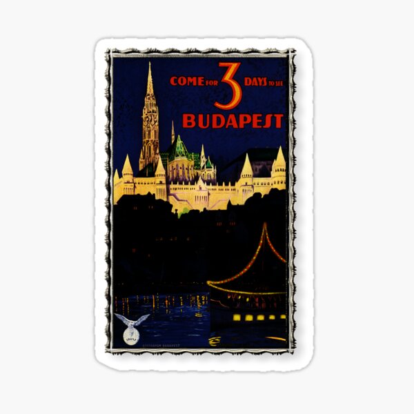 Aperçu de l'œuvre Art encadré vintage de Budapest, Hongrie créée et vendue par SoldierAlways.
