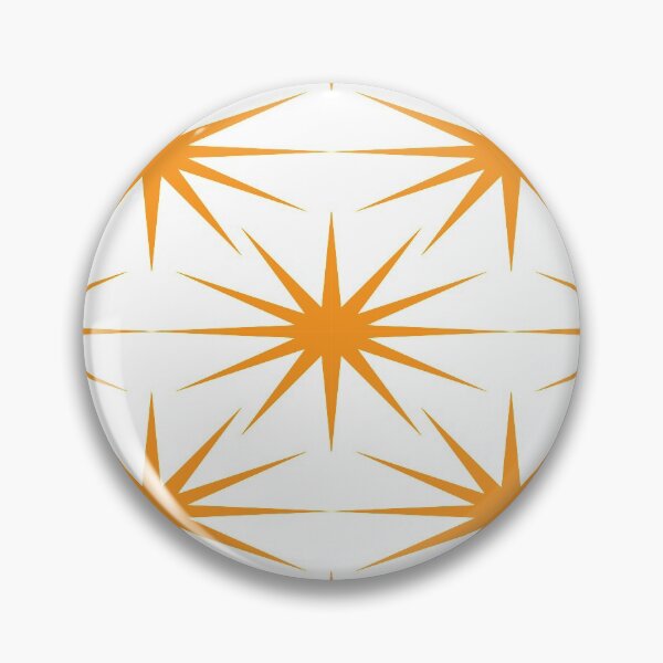 Item preview, Mid-Century Modern Starburst Orange Transparent designed and sold by Old Urban Farmhouse Design Studio.