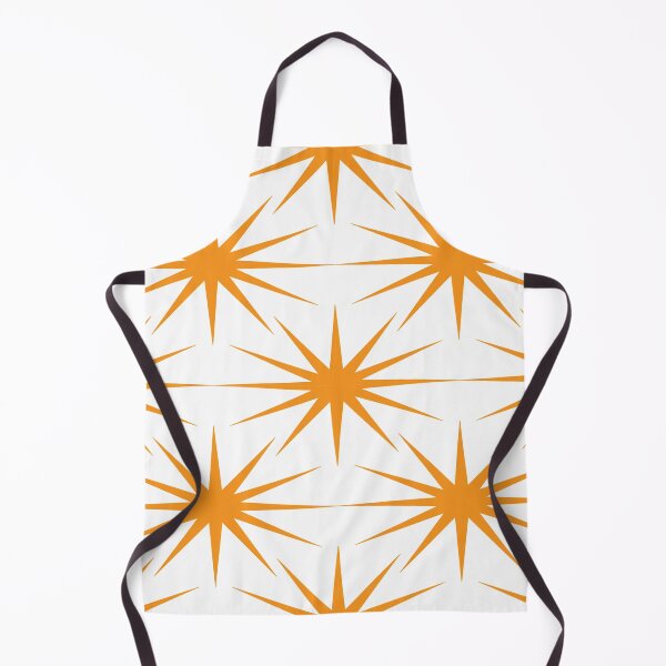 Item preview, Mid-Century Modern Starburst Orange Transparent designed and sold by Old Urban Farmhouse Design Studio.