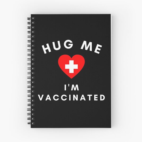 Item preview, Hug Me I'm Vaccinated White Text Red Heart designed and sold by JEL-Designs.