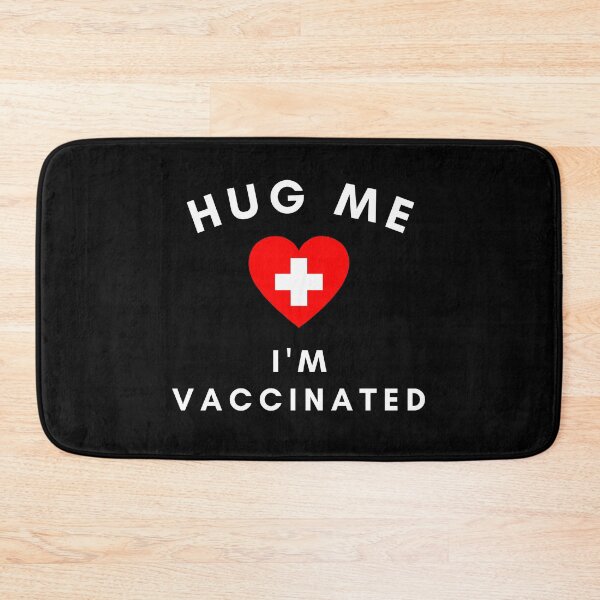 Item preview, Hug Me I'm Vaccinated White Text Red Heart designed and sold by JEL-Designs.