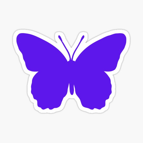"Purple butterfly emoji" Sticker by Jocosus Redbubble