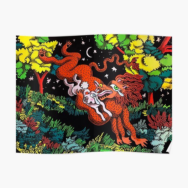 Lion and Rabbit Poster