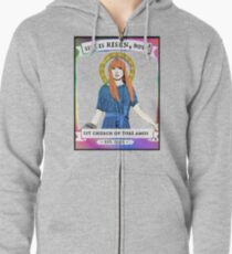 Church Of Tori Amos (transparent background) Zipped Hoodie