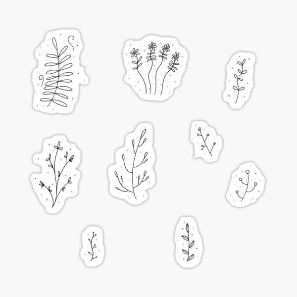 Plant Doodle Sticker Set Sticker