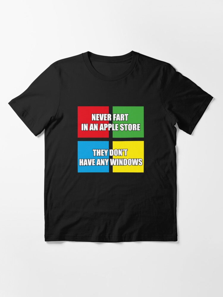 Funny Apple Windows Fart Joke Design T Shirt