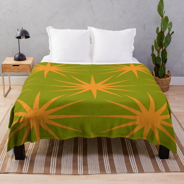 Item preview, Mid-Century Modern Art | Starburst Orange Avocado designed and sold by Old Urban Farmhouse Design Studio.