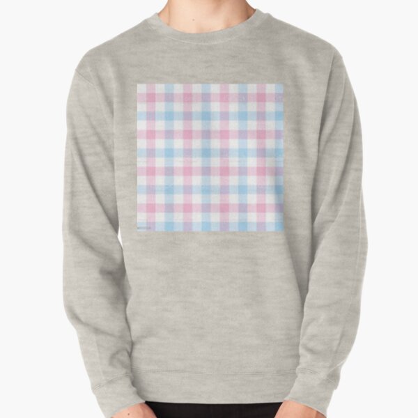 pink checkered sweatshirt