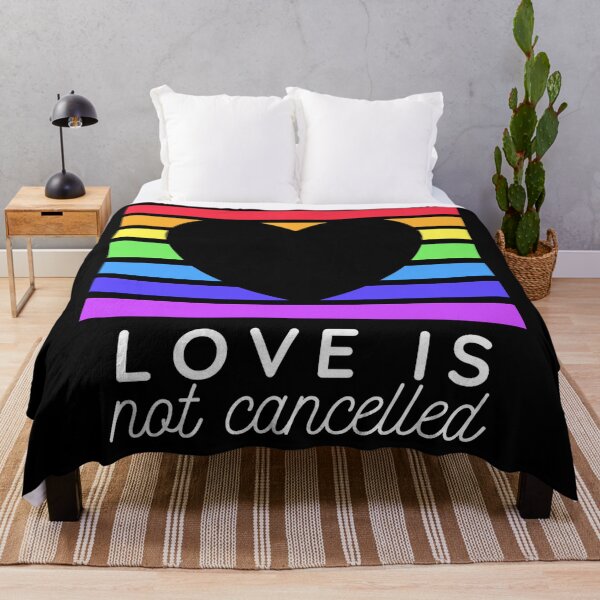 Item preview, Gay Pride Cancel Culture Stripe Rainbow Flag Heart Love is not Cancelled designed and sold by hempress.