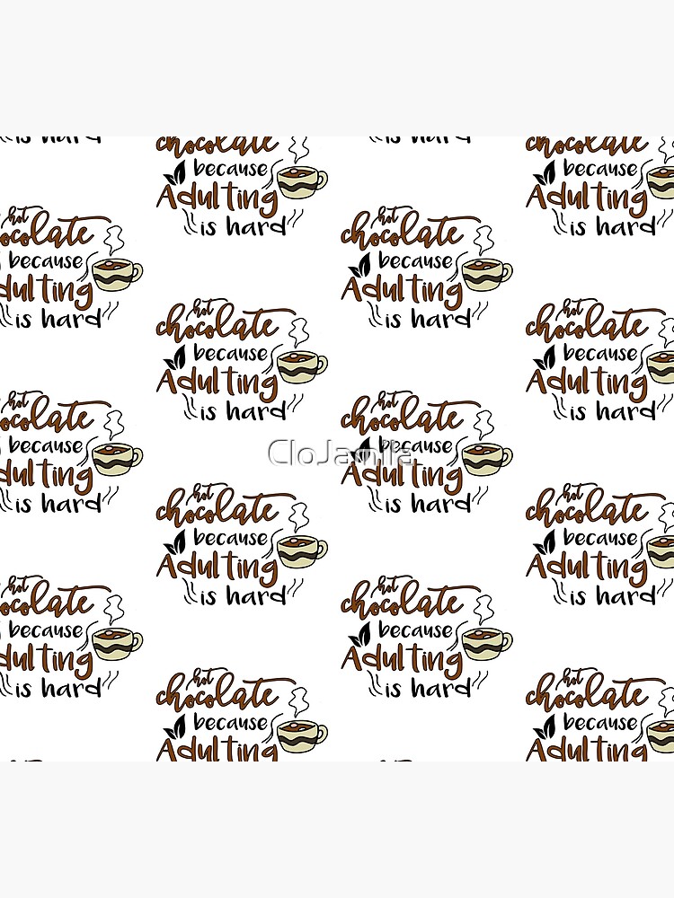 Iced coffee because adulting is hard, Cute gift for coffee lovers   Greeting Card for Sale by CloJamila