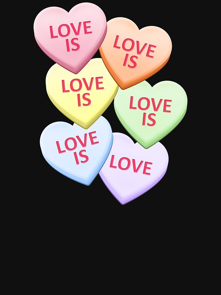 Love Is Love Gay Pride Candy Heart Valentine's Day by valador