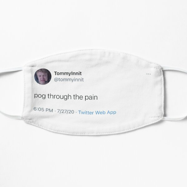 Tommyinit Pog Through The Pain Face Masks | Redbubble