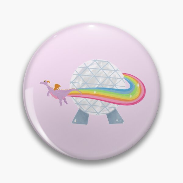 Item preview, Figment flying around epcot ball with rainbow designed and sold by Campbell Bryant.