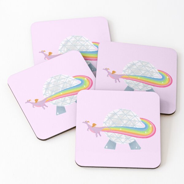 Item preview, Figment flying around epcot ball with rainbow designed and sold by Campbell Bryant.