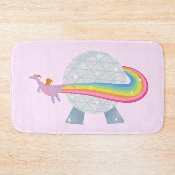 Item preview, Figment flying around epcot ball with rainbow designed and sold by Campbell Bryant.