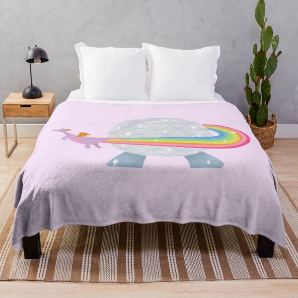 Item preview, Figment flying around epcot ball with rainbow designed and sold by Campbell Bryant.