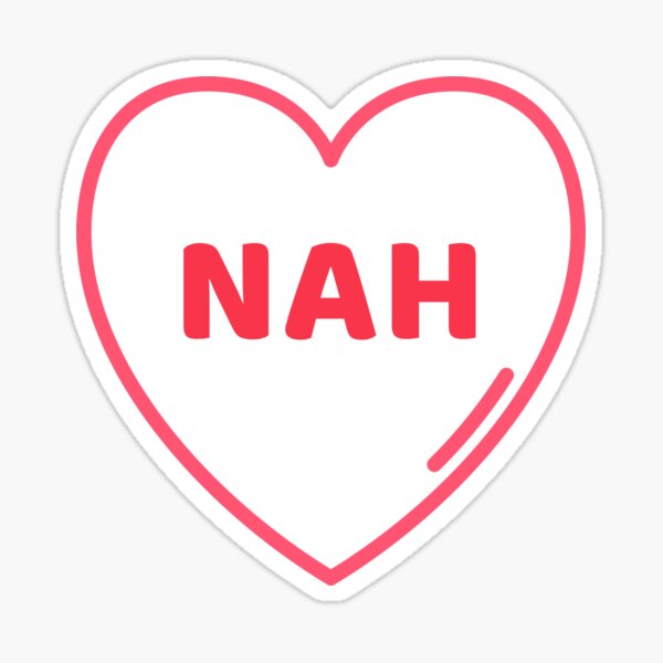 Item preview, Nah Valentine Heart, Anti Valentines Day designed and sold by DiscGolfTees.
