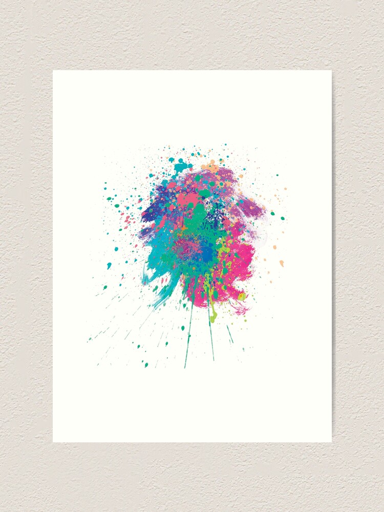 Pastel Paint Splash Art Print By Riarts Redbubble