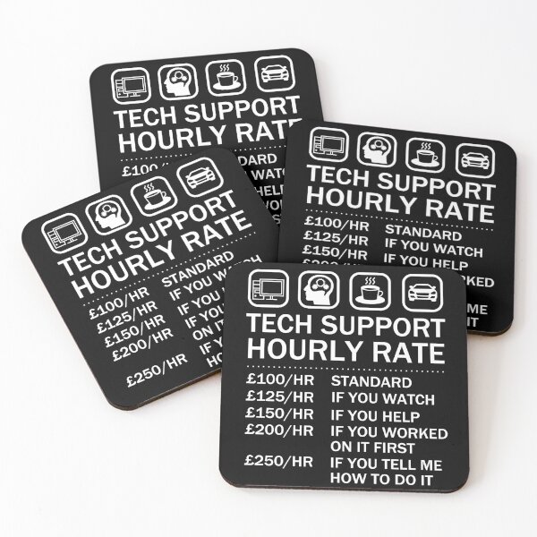Item preview, Tech Support Hourly Rate, Computer Repair Geek designed and sold by JukeLox.