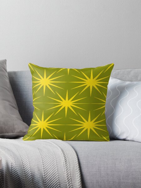 Item preview, Mid-Century Modern Art | Starburst Yellow Avocado designed and sold by Old Urban Farmhouse Design Studio.