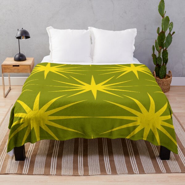Item preview, Mid-Century Modern Art | Starburst Yellow Avocado designed and sold by Old Urban Farmhouse Design Studio.