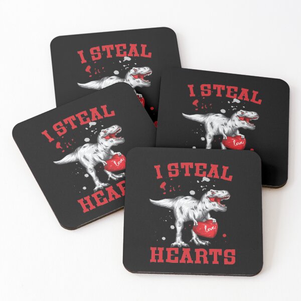 Item preview, I Steal Hearts Valentines Day Dinosaur designed and sold by AmalGr.