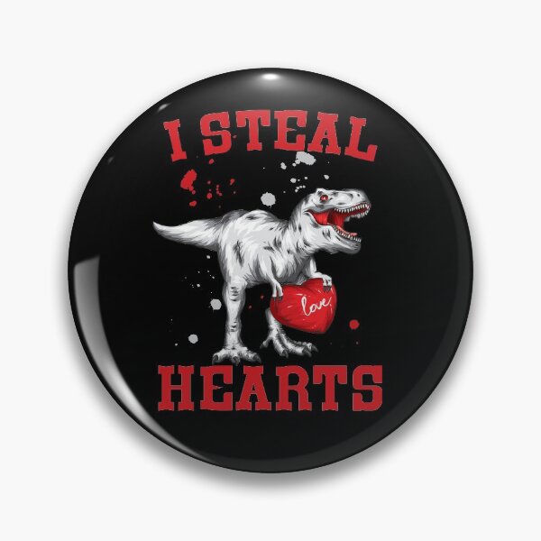 Item preview, I Steal Hearts Valentines Day Dinosaur designed and sold by AmalGr.