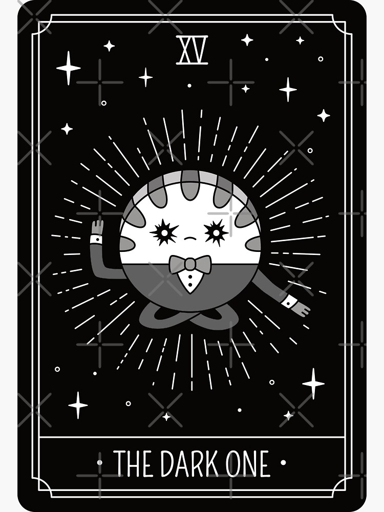 Thumbnail 3 of 3, Sticker, Adventure Time Tarot - Peppermint Butler (grayscale version) designed and sold by ElectricFangs.