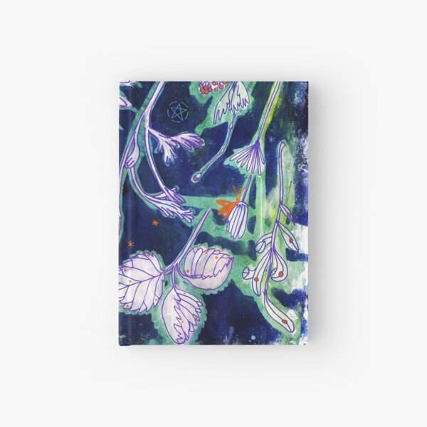 Magical plants - midnight journal grimoire Hardcover Journal
