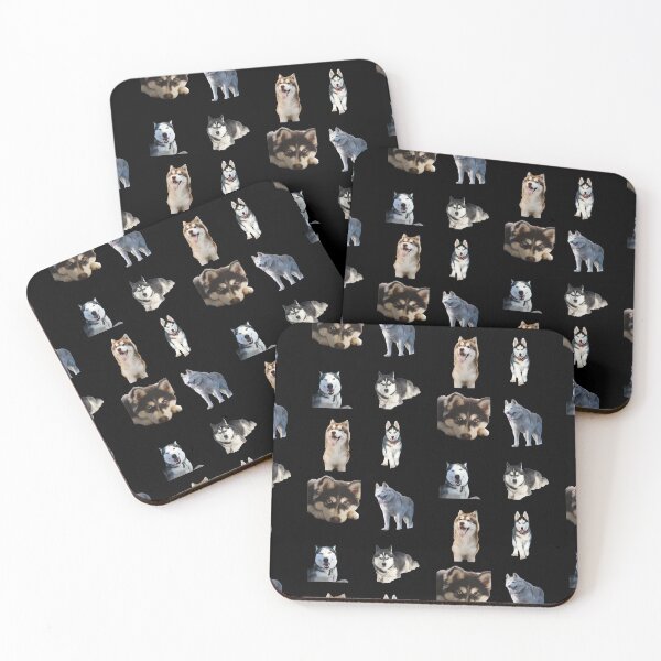 Item preview, Funny and cute group of Husky dogs pattern  designed and sold by Maystro-design.