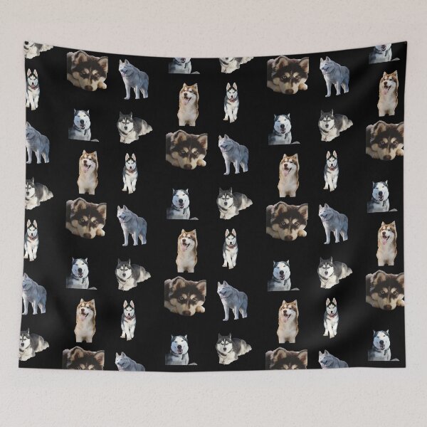 Item preview, Funny and cute group of Husky dogs pattern  designed and sold by Maystro-design.