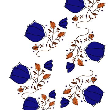 Artwork thumbnail, Indigo Flowers by Izzabel Shopping Center