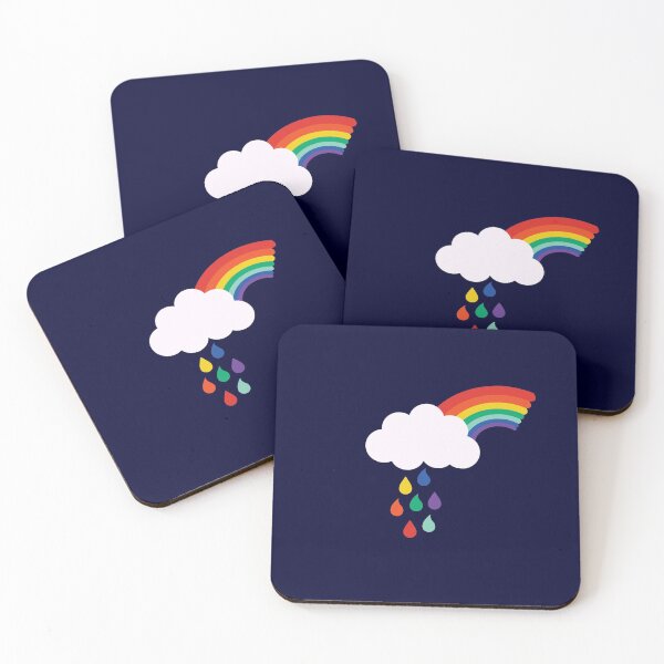 Item preview, Rainbow with cloud raining the colours of the rainbow designed and sold by AHMTheBeesTees.