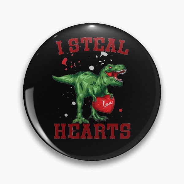 Item preview, I Steal Hearts Valentines Day Dinosaur designed and sold by AmalGr.