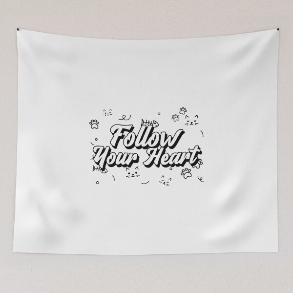 Item preview, Follow your heart, white,  designed and sold by Mydogheart4you.