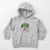 Cartoon Camping Scene Toddler Pullover Hoodie