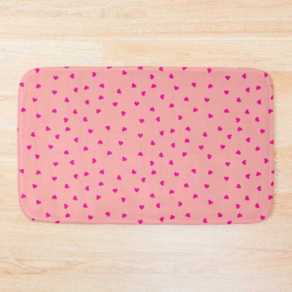 Item preview, Pink Polka Dot Heart Pattern on Light Pink Background Small Sized Repeating Pattern designed and sold by Nicolette Olivier.