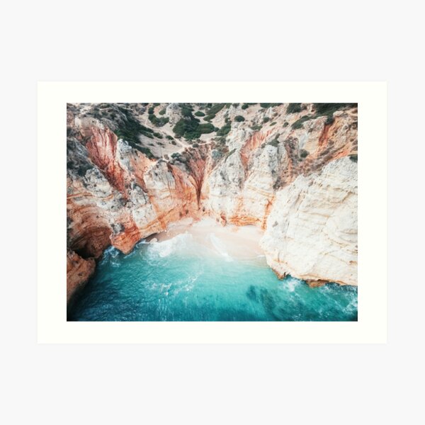 Aerial photo of hidden beach Art Print
